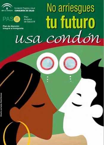 Folleto: usa condón